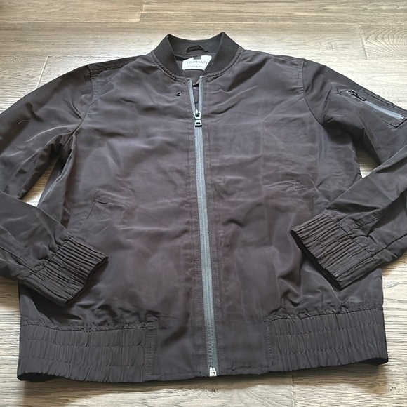🔥Topman🔥 | Black shiny lightweight bomber jacket - Picture 2 of 12